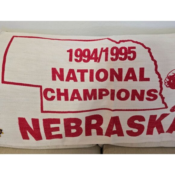 Vintage 1994/1995 National Champions Nebraska Cornhusker Decorative Rug - Picture 5 of 9